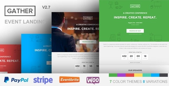 Gather Event Conference WP Landing Page Theme 3.0.5 GPL Theme 1 Gather Event Conference WP Landing Page Theme 3.0.5 GPL Theme