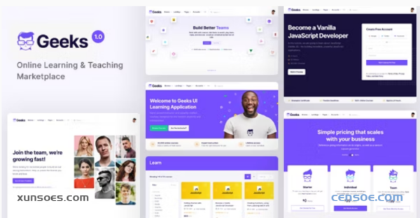 Geeks Online Learning Marketplace WordPress Theme 1.2.21 GPL Theme