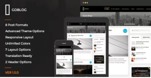 GoBlog Responsive WordPress Blog Theme 1.6.2 GPL Theme
