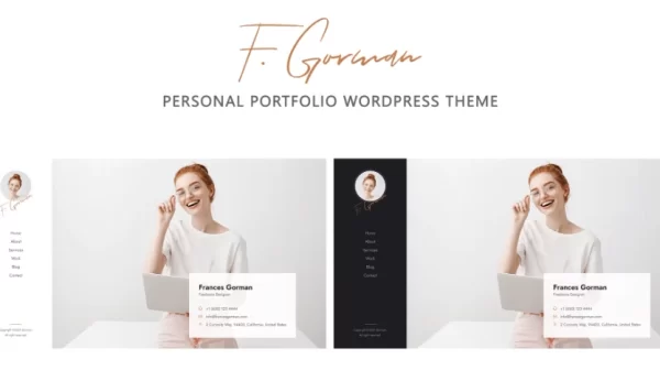 Gorman Personal Portfolio WordPress Theme 1.0 GPL Theme