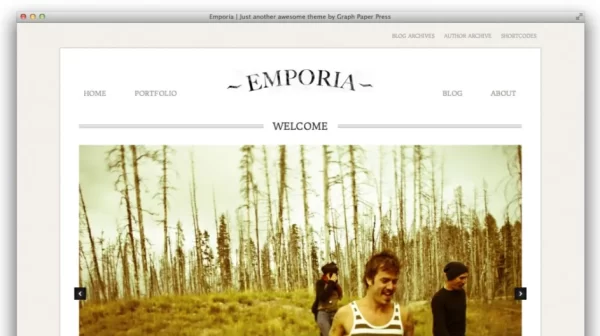 Graph Paper Press Emporia WordPress Theme 2.0 GPL Theme