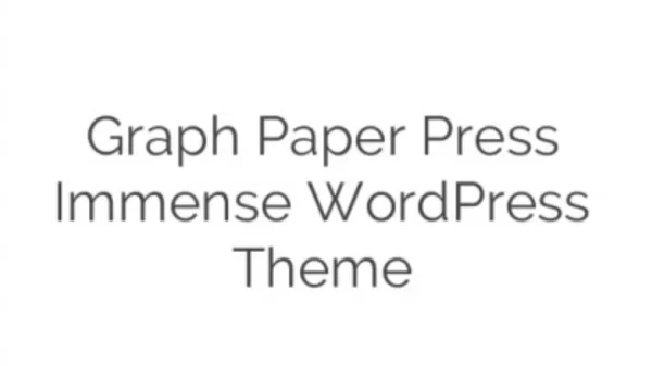 Graph Paper Press Immense WordPress Theme 3.0 GPL Theme