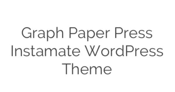 Graph Paper Press Instamate WordPress Theme 1.2.5 GPL Theme
