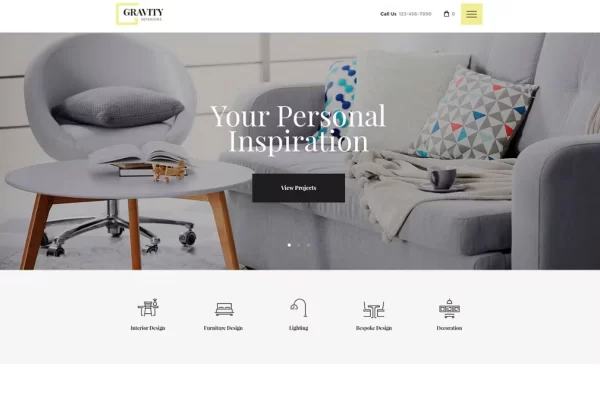 Gravity | A Contemporary Interior Design Furnitu 1.2.6 GPL Theme