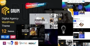 Grupi Digital Agency WordPress + RTL 1.4.8 GPL Theme