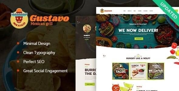 Gustavo | Mexican Grill, Bar Restaurant WordPress Theme 1.2.2 GPL Theme 1 Gustavo | Mexican Grill, Bar Restaurant WordPress Theme 1.2.2 GPL Theme
