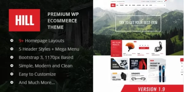 HILL Premium Responsive WooCommerce Theme 1.5 GPL Theme