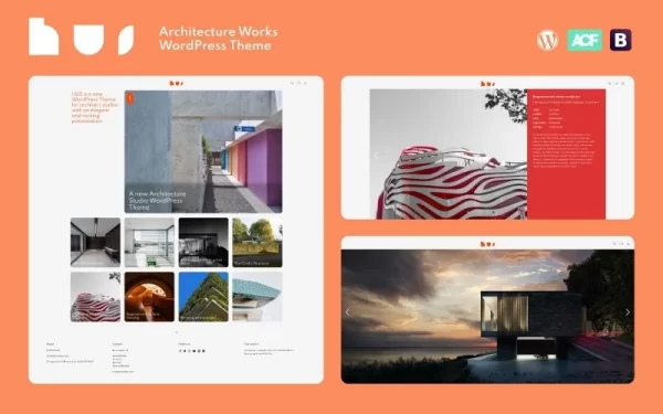 HUS Architecture Studio Works WordPress Theme 1.0.6 GPL Theme