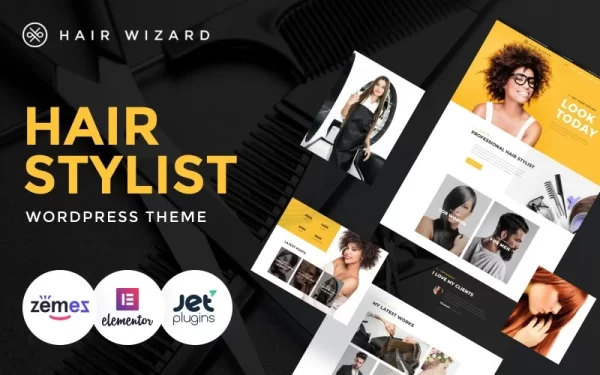 Hair Wizard Hair Stylist WordPress Theme 1.0.1 GPL Theme