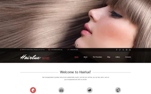 Hairlux Hair Transplantation WordPress Theme 2.3.1 GPL Theme