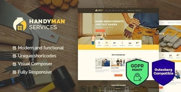 Handyman | Construction and Repair Services Building WordPress Theme 1.4 GPL Theme 1 Handyman | Construction and Repair Services Building WordPress Theme 1.4 GPL Theme