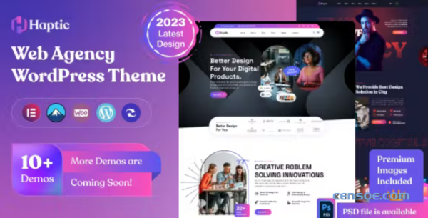 Haptic Web Design Agency WordPress Theme 1.8.2 GPL Theme