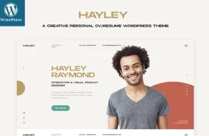 Hayley Personal CV/Resume WordPress Theme 1.0 GPL Theme