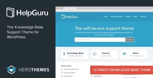 HelpGuru A Self-Service Knowledge Base WordPress Theme 1.7.3 GPL Theme