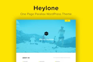 Heylone One Page Parallax WordPress Theme 2.1 GPL Theme