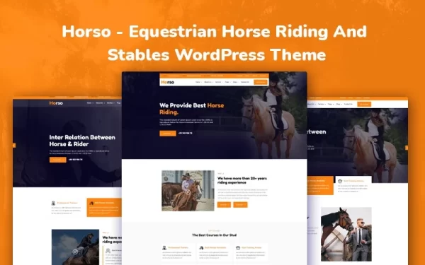 Horso Equestrian Horse Riding And Stables WordPress Theme 2.0.0 GPL Theme