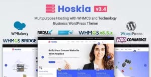 Hoskia | Multipurpose Hosting with WHMCS Theme 3.4 GPL Theme