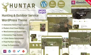 Huntar Hunting Outdoor WordPress Theme 1.0.0 GPL Theme