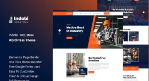 Indobi – Industrial WordPress Theme 1.0.0 GPL Theme