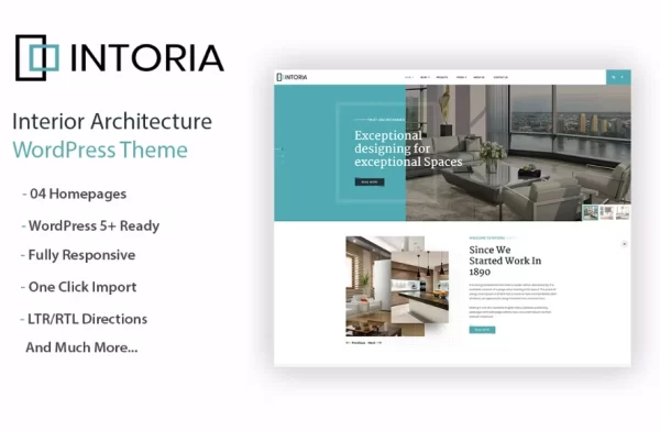 Intoriza Interior Architecture WordPress Theme 1.0.6 GPL Theme