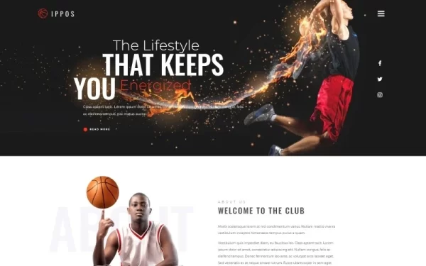 Ippos Sport Multipurpose Modern WordPress Elementor Theme WordPress Theme 1.2.6 GPL Theme