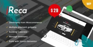 Ireca Car Rental Boat, Bike, Vehicle, Calendar WordPress Theme 1.6.4 GPL Theme