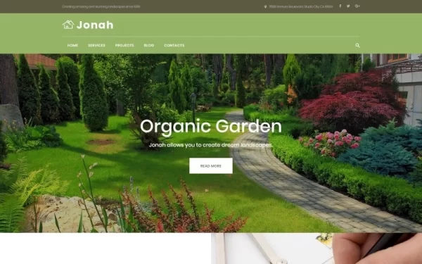 Jonah Landscape Design and Lawn Mowing WordPress Theme 1.0.0 GPL Theme