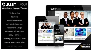 Justness – Lawyer Attorneys WordPress Theme 1.09 GPL Theme