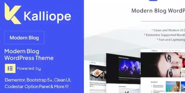 Kalliope – Modern Blog WordPress Theme 1.5 GPL Theme
