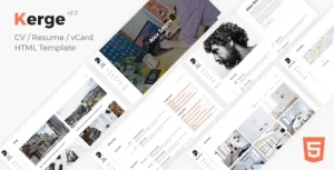 Kerge Resume WordPress Theme 3.1.5 GPL Theme