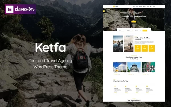 Ketfa – Tour and Travel Agency WordPress Theme 1.0.0 GPL Theme