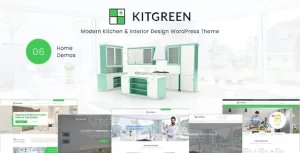 KitGreen Interior and Kitchen Design WordPress Theme 3.0.2 GPL Theme