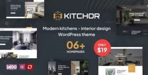 Kitchor Interior Design WordPress Theme 1.2.4 GPL Theme