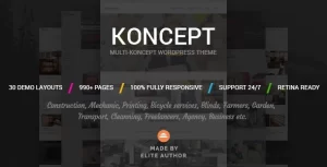 Koncept Responsive Multi-Concept WordPress Theme 1.1 GPL Theme
