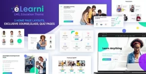 LMS, Online Courses WordPress Theme eLearni 1.7 GPL Theme