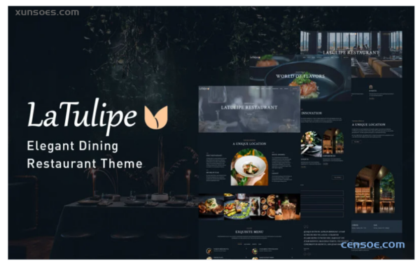 LaTulipe Tasty Dining Restaurant WordPress Theme 1.0.2 GPL Theme