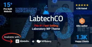 LabtechCO | Laboratory Science Research WordPress Theme 7.4 GPL Theme