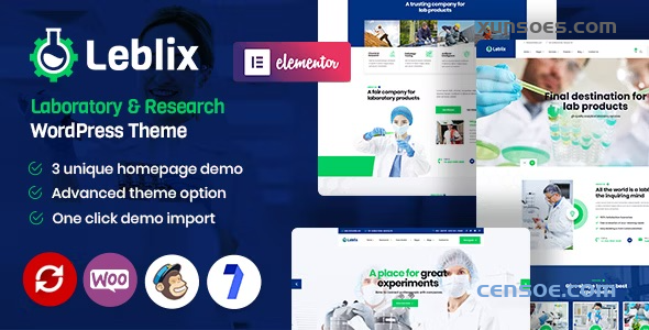 Leblix Laboratory Research WordPress Theme 1.9 GPL Theme