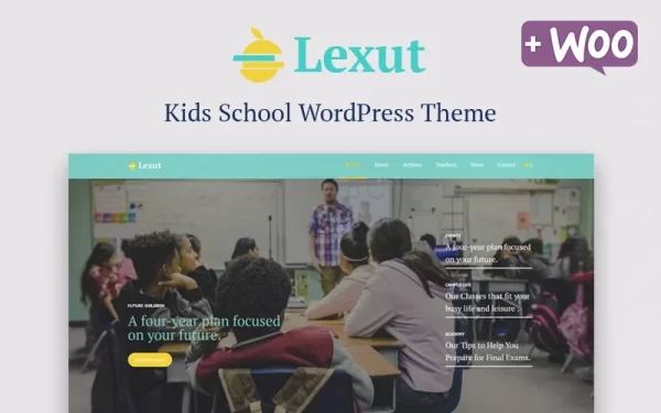 Lexut Education ECommerce Modern WordPress Elementor Theme WordPress Theme 1.0.0 GPL Theme