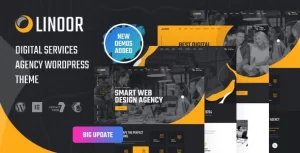 Linoor Digital Agency Services WordPress Theme 1.8.2 GPL Theme