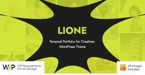 Lione Personal Portfolio for Creatives WordPress Theme 1.1.2 GPL Theme