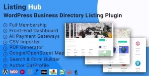 ListingHub WordPress Business Directory Listing Plugin 1.0.7 GPL Plugins