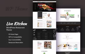 Livekitchen Modern WordPress Theme 2.3 GPL Theme