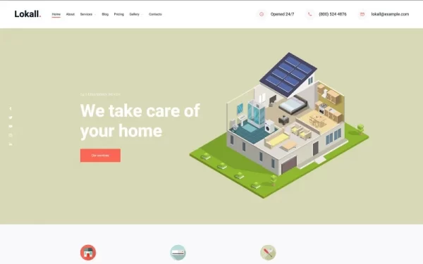 Lokall Small Business Gutenberg WordPress Theme 1.5 GPL Theme