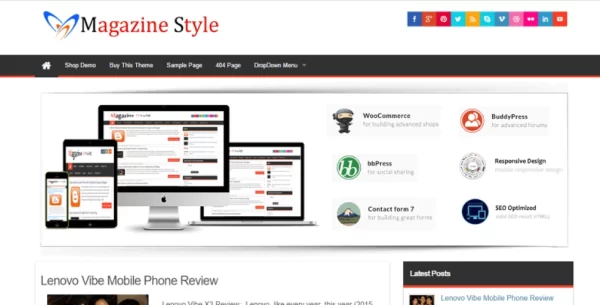 Magazine Style Pro theme by insertcart 4.4 GPL Theme