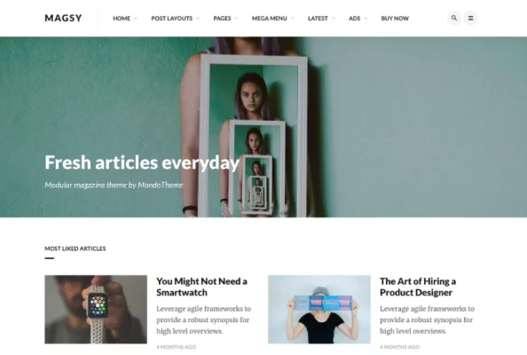 Magsy Modular Magazine Blog Theme 1.3 GPL Theme