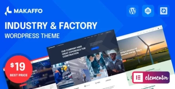 Makaffo | Industry Factory WordPress Theme 1.0.1 GPL Theme