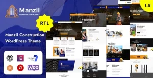 Manzil | Construction and Building WordPress Theme 1.8 GPL Theme