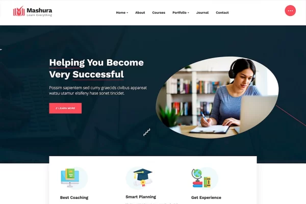 Mashura LMS Education Online Courses Theme 1.0.1 GPL Theme