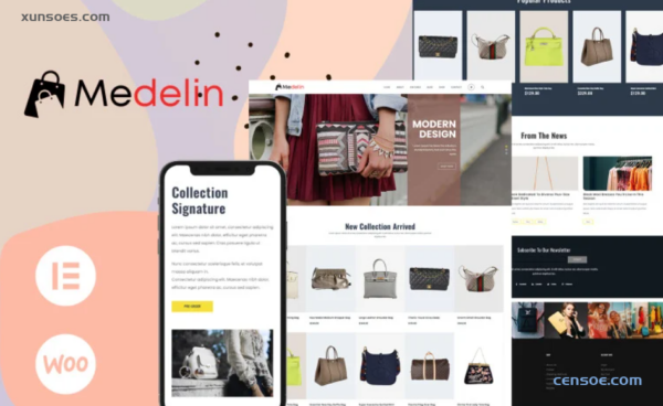 Medelin Fashion HandBags Store WooCommerce Theme 1.0.2 GPL Theme